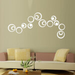 Ambiance - sticker sticker pack de 5 anneaux 3d blanc