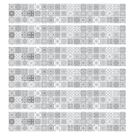 Ambiance - sticker pack de 6 stickers frises carrelages nuance de gris lia