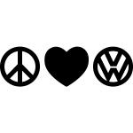 Ambiance - sticker sticker paix, amour, volkswagen