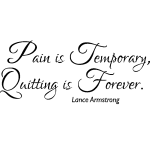 Ambiance - sticker sticker pain is temporary - lance armstrong