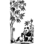 Ambiance - sticker sticker pandas et bambou