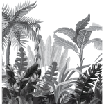 Ambiance - sticker papier peint panoramique jungle pr�encoll� tropicale humide h 250 x l 240 cm