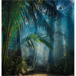 Ambiance - sticker papier peint panoramique jungle tropicale pr�encoll� h 250 x l 240 cm