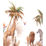 Ambiance - sticker papier peint panoramique pr�encoll� jungle �quatoriale h 280 x l 240 cm