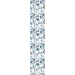 Ambiance - sticker papier peint pr�encoll� aquarelles fleurs gris - bleu h300 x l60 cm