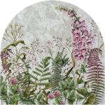 Ambiance - sticker papier peint pr�encoll� - arche composition florale sur b�ton