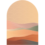 Ambiance - sticker papier peint pr�encoll� arche dunes du d�sert