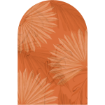 Ambiance - sticker papier peint pr�encoll� arche feuilles de palmier orange