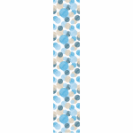 Ambiance - sticker papier peint pr�encoll� boh�me ethnique cercles bleus h300 x l60 cm