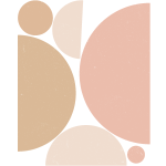 Ambiance - sticker papier peint pr�encoll� design abstrait demi cercles