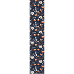 Ambiance - sticker papier peint pr�encoll� fleurs blanches et oranges h300 x l60 cm