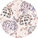 Ambiance - sticker papier peint pr�encoll� fresque fleurs champ�tre vintage aquarelle claire