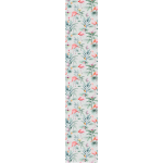 Ambiance - sticker papier peint pr�encoll� gris oiseaux tropicaux roses et fleurs du paradis h300 x l60 ...