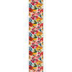 Ambiance - sticker papier peint pr�encoll� peinture de fleurs multicolore h300 x l60 cm