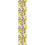 Ambiance - sticker papier peint pr�encoll� scandinave fleurs aquarelles jaunes h300 x l60 cm