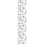 Ambiance - sticker papier peint pr�encoll� scandinave fleurs blanches aquarelle h300 x l60 cm