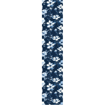 Ambiance - sticker papier peint pr�encoll� scandinave fleurs champ�tre bleues et blanches h300 x l60 ...
