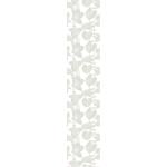 Ambiance - sticker papier peint pr�encoll� tropical fleurs et feuilles grises h300 x l60 cm