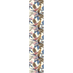 Ambiance - sticker papier peint pr�encoll� tropical jaune feuilles de bananier et fleurs de paradis h300 ...