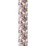 Ambiance - sticker papier peint pr�encoll� tropical rose feuilles de bananier et fleurs de paradis h300 ...