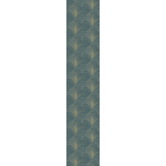 Ambiance - sticker papier peint pr�encoll� vert gris feuilles g�om�triques h300 x l60 cm