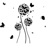 Ambiance - sticker sticker papillons joyeux et pissenlits