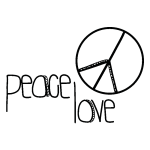 Ambiance - sticker sticker peace and love