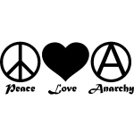 Ambiance - sticker sticker peace love anarchy