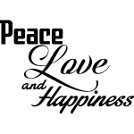 Ambiance - sticker sticker ambiance peace, love and happiness