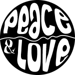 Ambiance - sticker sticker peace & love rond