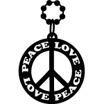 Ambiance - sticker sticker un pendentif love peace