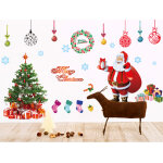 Ambiance - sticker sticker p�re no�l, sapin et boules de no�l