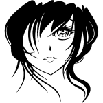 Ambiance - sticker sticker personnage f�minin de manga