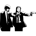Ambiance - sticker sticker personnages pulp fiction