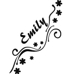 Ambiance - sticker sticker personnalisable pr�nom fleurs