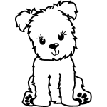 Ambiance - sticker sticker petit chiot Ambiance - sticker sticker petit chiot