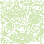 Ambiance - sticker stickers phosphorescents 70 �toiles et aliens de l'espace