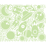 Ambiance - sticker sticker phosphorescents astronautes parmis les plan�tes