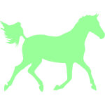 Ambiance - sticker sticker phosphorescent cheval au galop