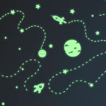 Ambiance - sticker sticker phosphorescents fus�es et plan�tes dans l'espace