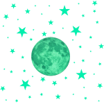 Ambiance - sticker stickers phosphorescents lune + 300 �toiles