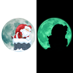 Ambiance - sticker stickers phosphorescents lune + le p�re no�l dans la chemin�e