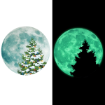 Ambiance - sticker stickers phosphorescents lune + sapin de no�l