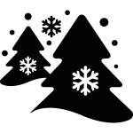 Ambiance - sticker sticker pin arbres et la neige