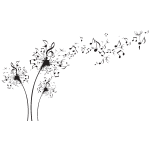 Ambiance - sticker sticker pissenlits musicaux