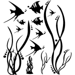 Ambiance - sticker sticker poissons dans le fond marin
