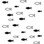 Ambiance - sticker sticker poissons troupeau