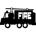 Ambiance - sticker sticker pompier dans leurs camion