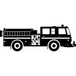 Ambiance - sticker sticker pompier avec un grand camion