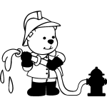 Ambiance - sticker sticker pompier ourson